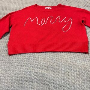 Festive Red 'Merry' Sweater